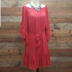 WHBM off shoulder flounce dress